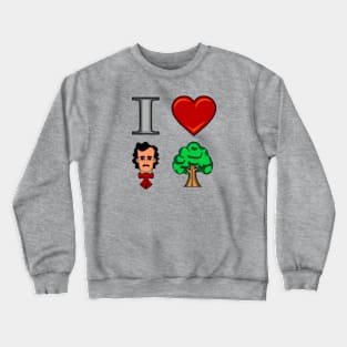 I Love Poe Tree Crewneck Sweatshirt